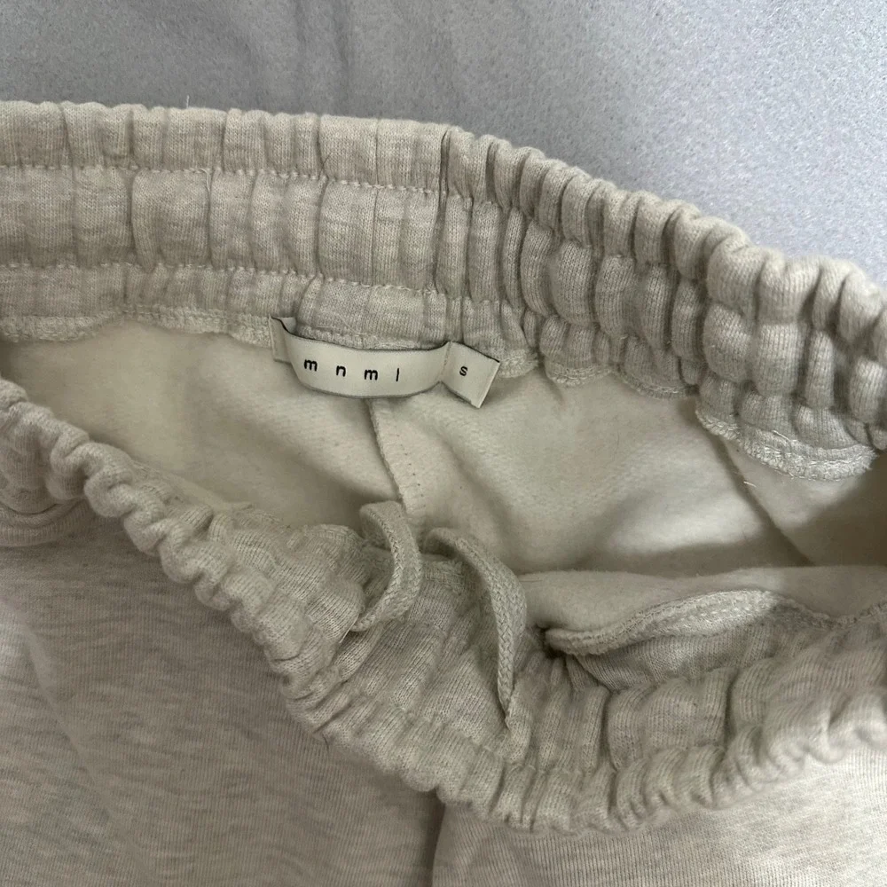 MNML Skeleton Bone Sweatpants Heather Grey Fleece Joggers Embroidered Mens Small